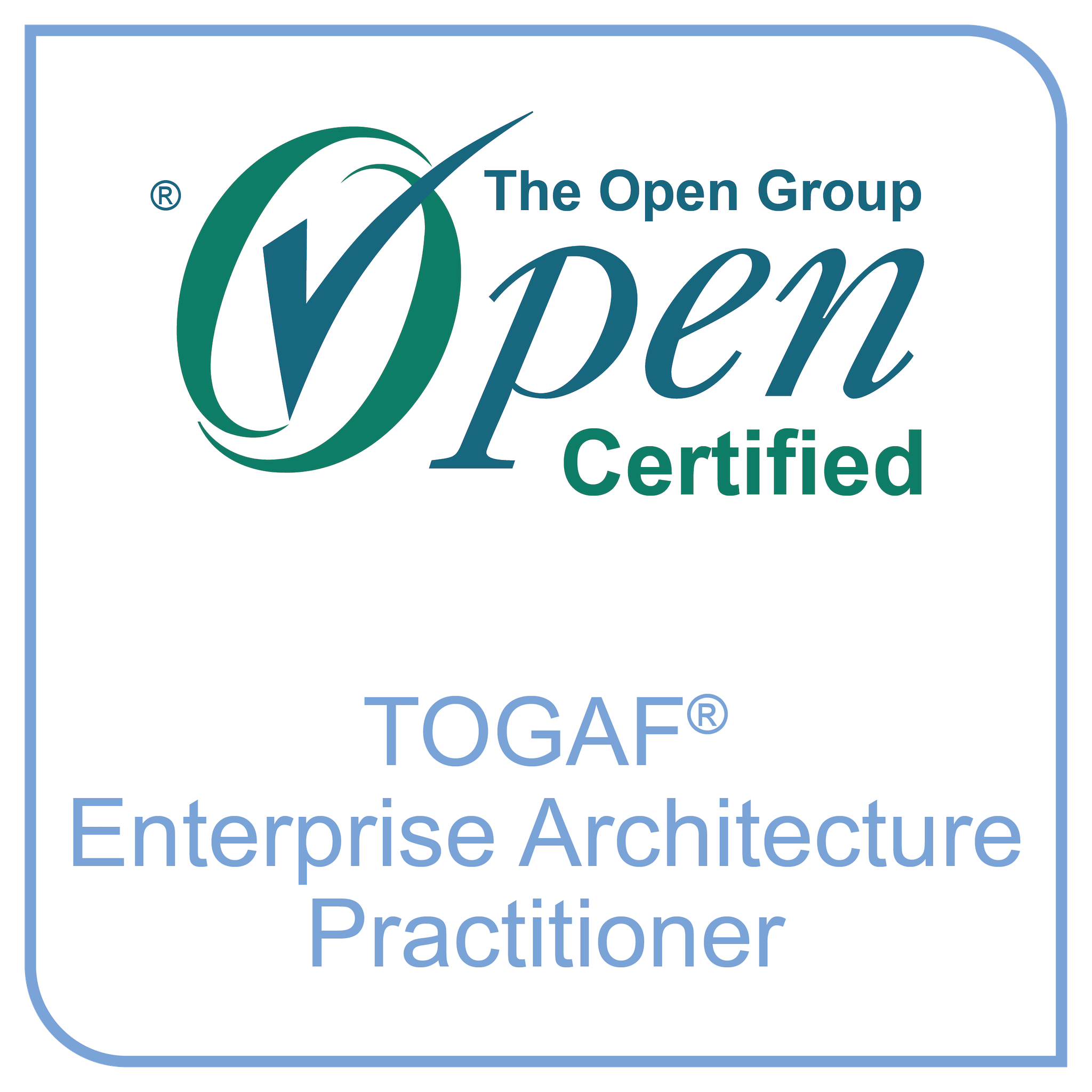 The Open Group Certified TOGAF Enterprise Architecture Practitioner badge